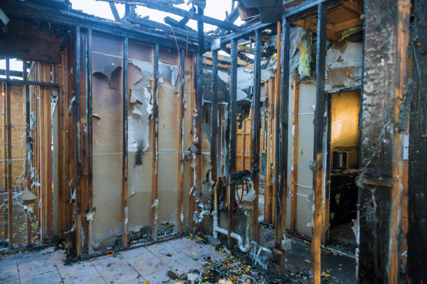 Professional Fire Damage Restoration technician working in Severn, MD
